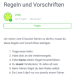 Lime App E-Scooter Regeln